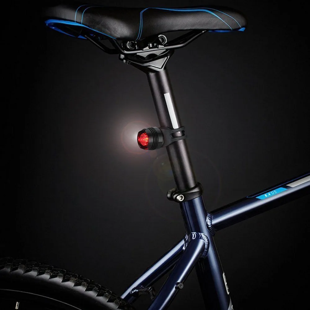Top Rechargeable LED Bike Light Bicycle Lamp Set Front Light Tail USB Aluminum Silicone Three Modes Waterproof Silicone Tape  #PEX 5