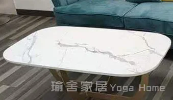 Nordic light luxury post modern marble countertop rectangular tea table simple small family living room tea table
