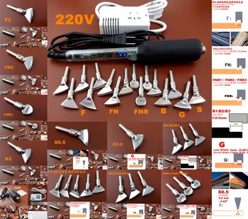 

220V 16pcs Leather Craft Electric Edging Creasing Machine Iron Line Press Replace Mini Head Tip Tool Set - M5 Screw Connector