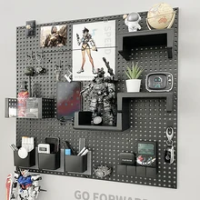 

FUN GRID Hole Board Wall Non-Perforated Shelves Storage Shelves Dormitory Study Scandinavian Personality Creative Decorative