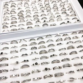 

36 Pcs/lot black color fashion men women alloy ring lot wholesale 200728-100