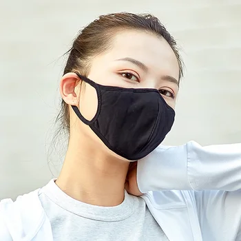 

Cotton Blend Mouth Mask Unisex Men Women Breathable Mask Face Cover Black
