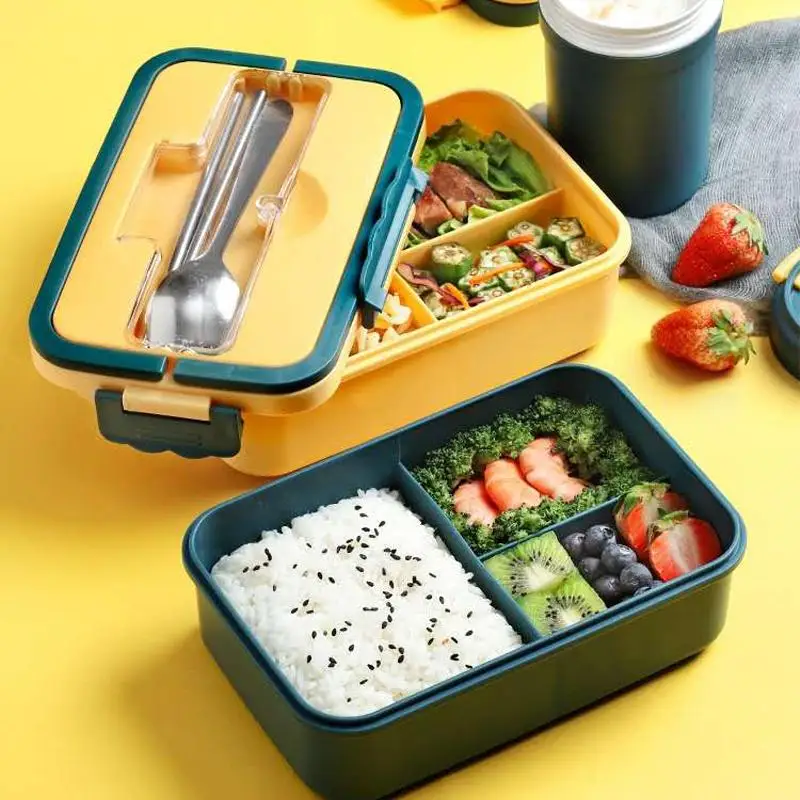 

Stainless Steel Insulated Lunch Box Student School Multi-Layer Lunch Box Tableware Bento Food Container Storage Breakfast Boxes