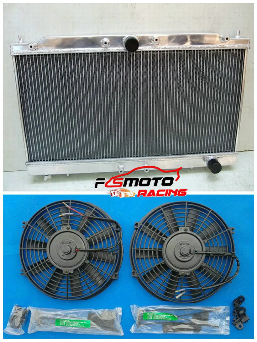 2-рядный алюминиевый радиатор + вентилятор для MITSUBISHI ECLIPSE GST/GSX/SPYDER 2.0L MT 1995-1999 гг. |