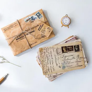 

30 Pcs/pack Vintage Retro Memories of Restoring Wishing Greeting Card Postcards Birthday Letter Envelope Message Cards Gifts