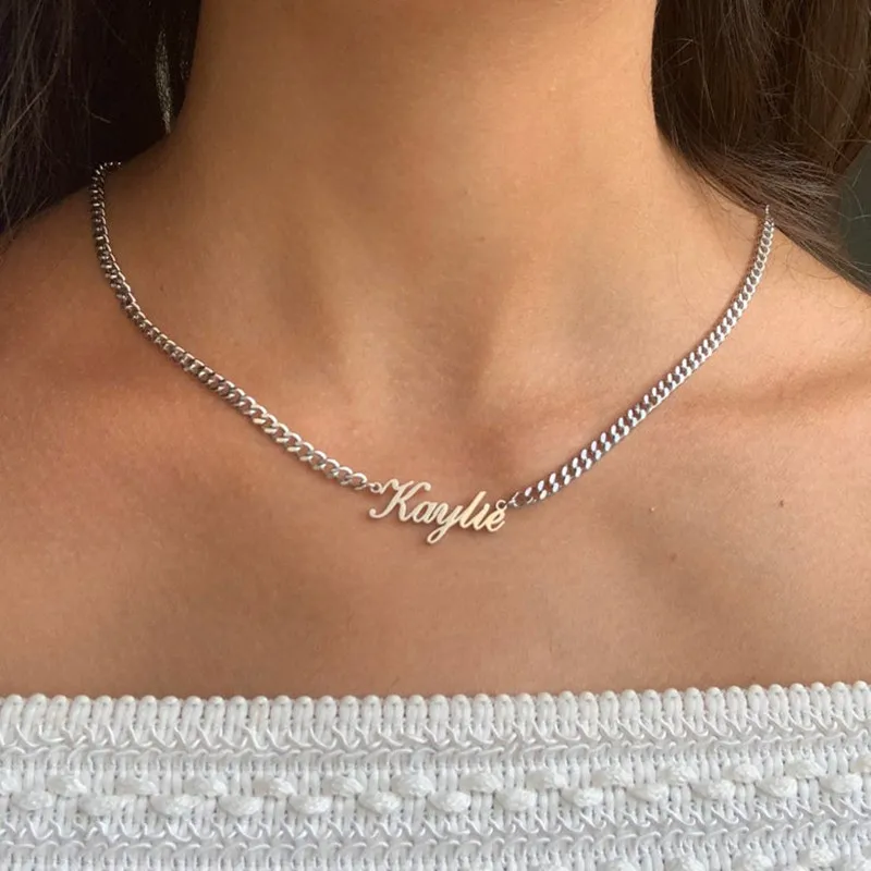 Cuban Chain Name Necklace Pendant 
