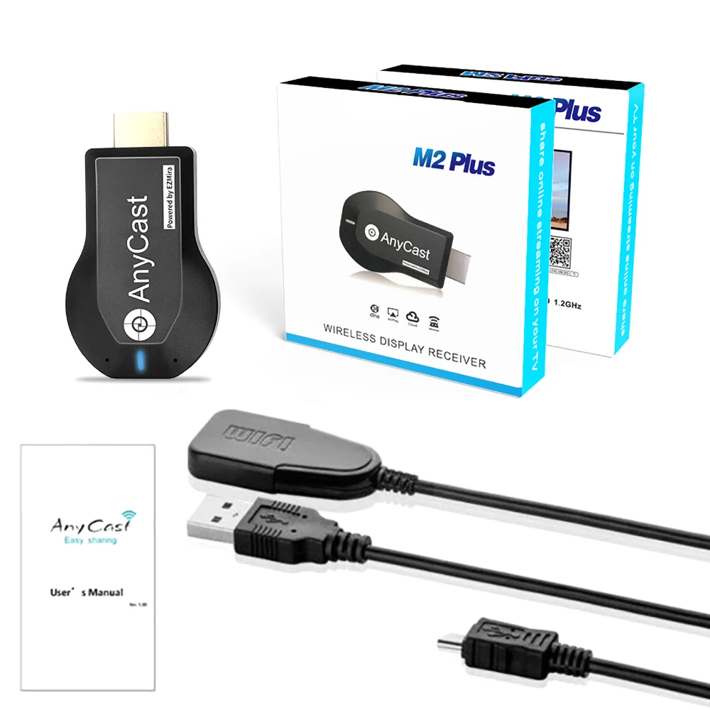 ТВ-флешка M2 Plus Wifi-дисплей ТВ-приемник для Anycast DLNA Miracast Airplay зеркальный экран HDMI