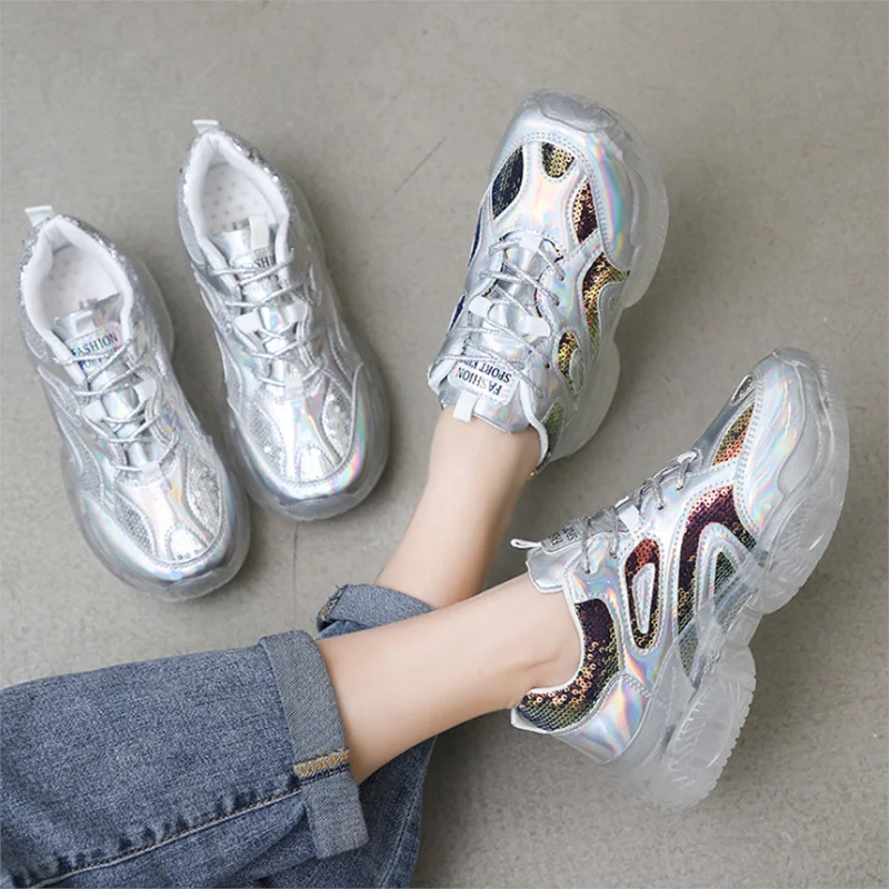 clear running shoes