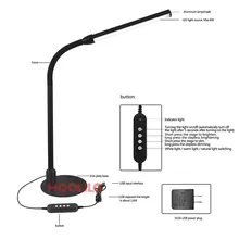 Светодиодная настольная лампа для офиса, 5 В/2 А, Usb порт, таймер, Ночной светильник, настольные лампы для гостиной, 3 цвета, CCT