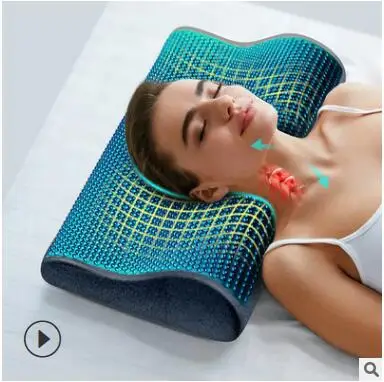Подушка из пены с эффектом памяти гелевая Ортопедическая подушка для шеи