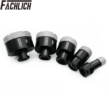 

FACHLICH 5pcs/Set Diamond Dry Drilling Core Bits for Ceramic Tile Hole Saw M14 Thread Cutter Porcelain 20/32/45/55/68MM