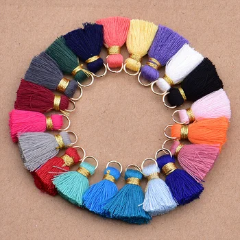 

2CM Mini Cotton Thread Tassel Pendant For Jewelry Making Diy Bracelet Cellphone /Pendant Finding Craft Supplies Accessories