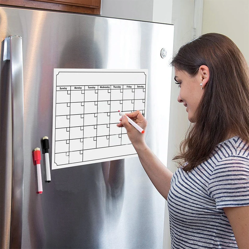 A3 доска ежемесячный планировщик магнитная доска для сообщений кухня ежедневная гибкая доска для заметок на холодильник магнит Рисование календарь