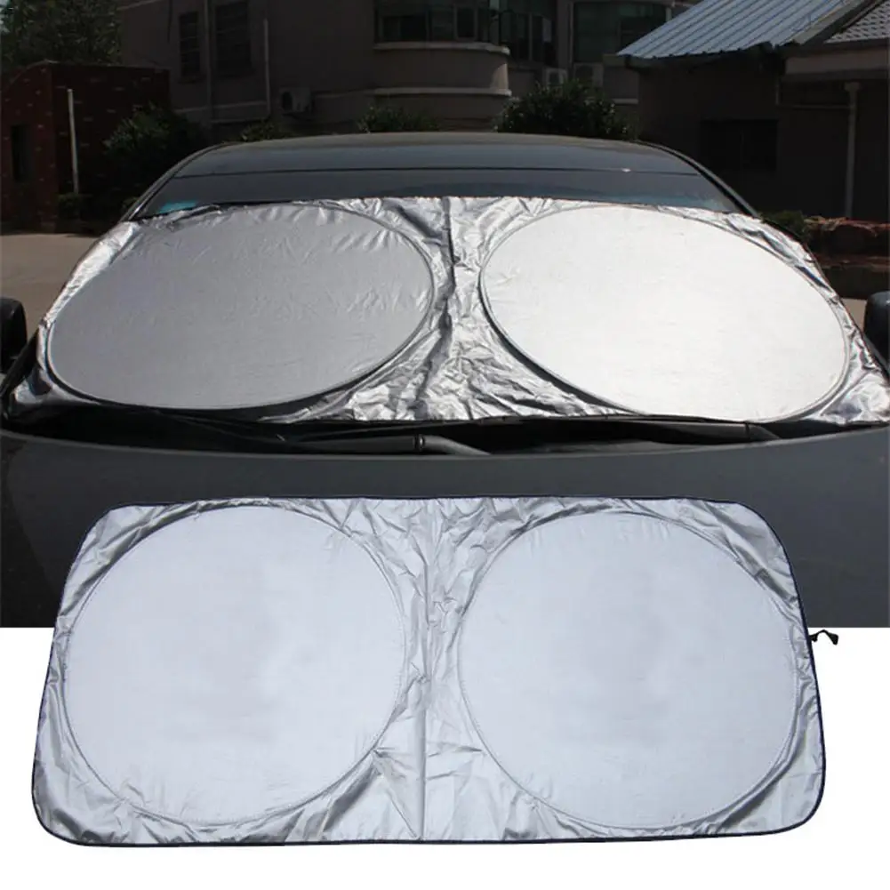 

Car Interior Windshield Double Ring Sun Shade Heat Block Anti-UV Cover Protector