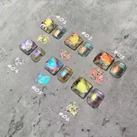 Paillettes de caméléon, cristal opale de feu, Paillettes, poudre chromée pour ongles de printemps, fard à paupières, manucure, bricolage 2
