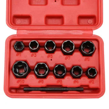 

Economical Damaged Lug Nut Bolts Removal Set Screw Extractor Tool Twists Socket Kit Lock Remover ds99