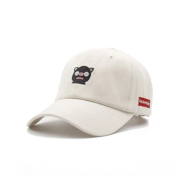 

Hat female summer couple cartoon embroidery baseball cap male cap wild sunscreen hat