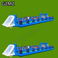 MZQM 12x6m Коммерческая гигантская надувная спортивная игра для взрослых, Детская надувной для игры людей в Футбол футбольное поле
