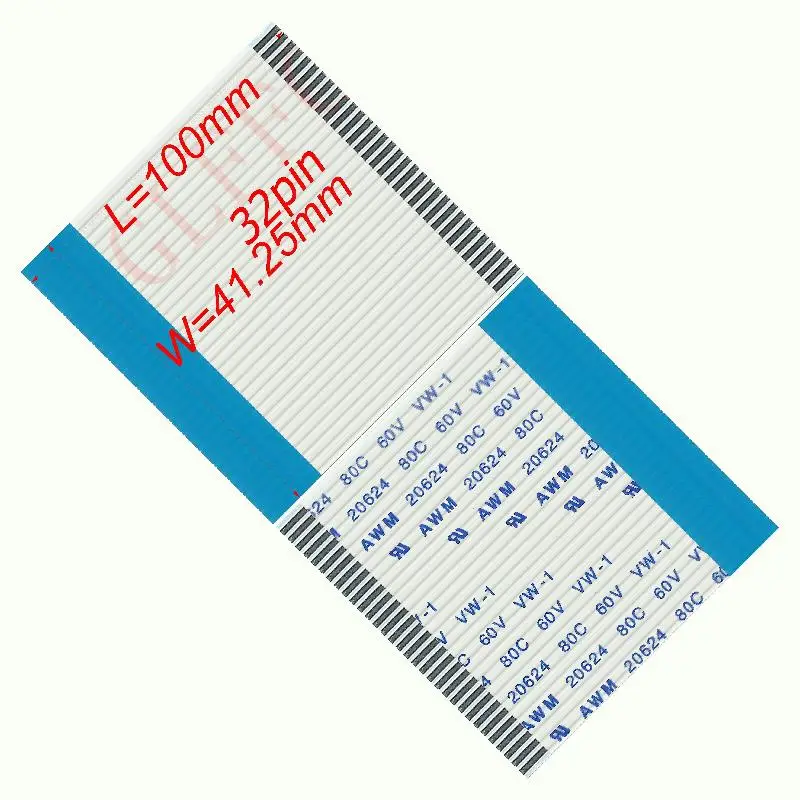 1.25pitch 24~32pin 20~900mm B-type Flexible Flat Cable FFC awm 20624 ROHS for TTL LCD DVD Computer | Обустройство дома