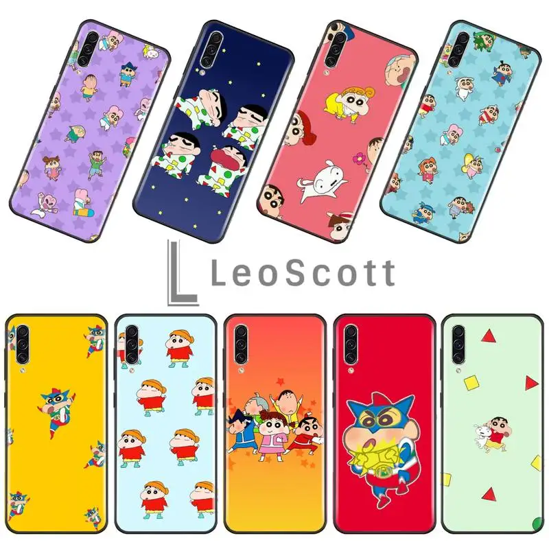 Японские Мультяшные милые карандаши Shin chan чехол для телефона Samsung A20 A30 30s A40 A7 2018 J2
