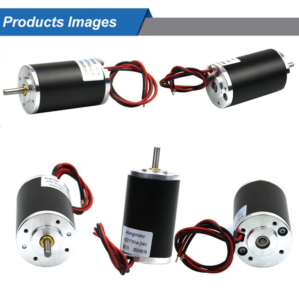 42mm DC motor 24V 3500rpm Torque avaliado 38mN.m Motor DC escovado