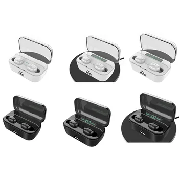 

New Bluetooth Earphone 8D Stereo Wireless Earbuds Mini Wireless Earphone Headset with 3500Mah Power Bank Earphone Headphone