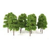 10 Green Model Trees 1:75 HO Scale Train Railway War Game Diorama Scenery ► Photo 2/6