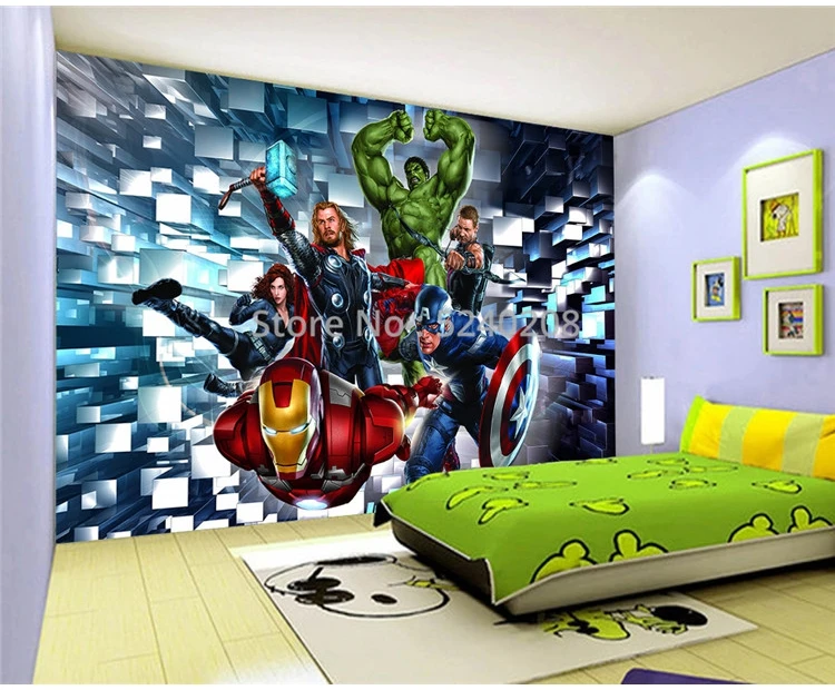 3D обои современный мультфильм детская спальня фрески для мальчиков детская спальня самоклеящиеся водонепроницаемые настенные наклейки домашний декор плакат