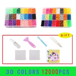 Perles collantes magiques à l'eau pour enfants, 12000 pièces, jouet DIY, fait à la main, Puzzle éducatif, Kit de perles Hama pour filles et garçons 