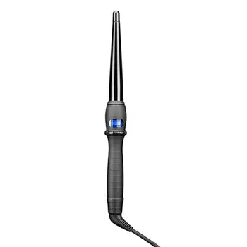 

2-in-1 LCD curlers conical curling iron single tube ceramic glaze pear flower cone electric hair curly hair US/EU plug