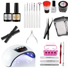 Маникюрный набор для ногтей УФ-гель маникюрный комплект полный набор маникюрный Профессиональный Полупостоянный УФ-лак наборы для гелевых ногтей с лампой