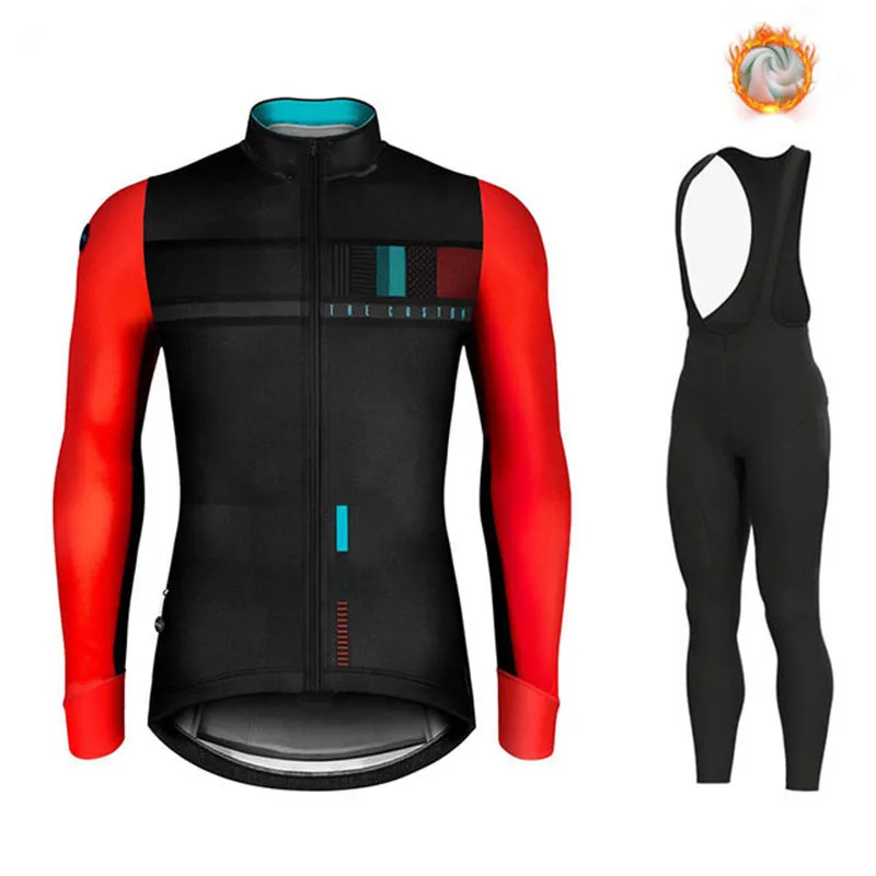 2024 Winter Hot Wool Men Cycling Suit, Outdoor Sportswear, Warm MTB Bike Uniform Kit Maillot Ciclismo Hombre Bicycle Clothing