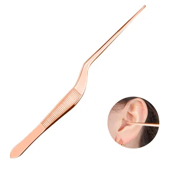 

Rose Gold Ear Tweezers Stainless Steel Ear Tweezers Round Ear Pick Ear Tweezers Tool Ear Ear Cleaner G1219