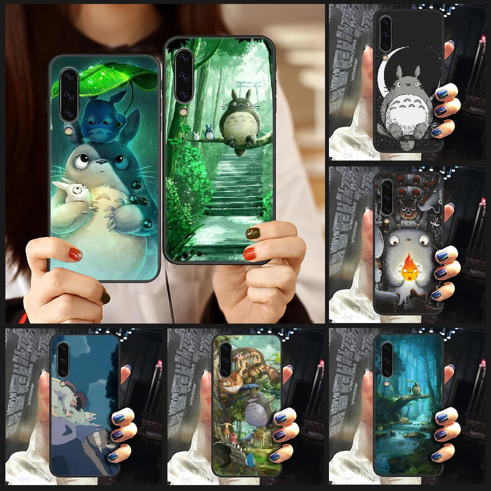 Tonari no Totoro Miyazaki Hayao чехол для телефона Samsung Galaxy A10 A20 A30 E A40 A50 A51 A70 A71 J 5 6 7 8 S черный