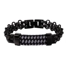 Европейский и американский популярный Ретро Титановый стальной мужской браслет, индивидуальные изогнутые брендовые трендовые ювелирные изделия из нержавеющей стали