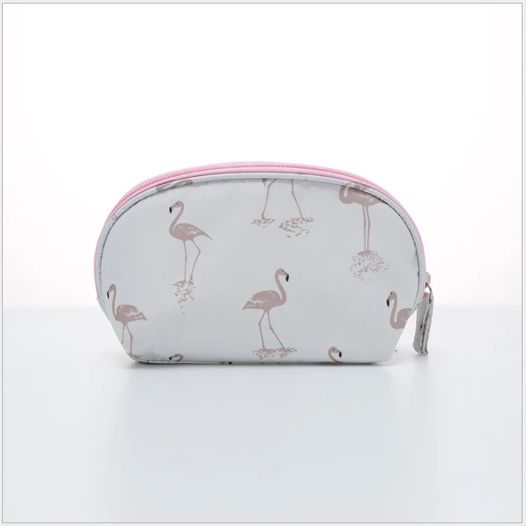Портативная косметичка с фламинго, двойной слой, дорожный мешочек для косметики, сумки, круговая женская косметичка, органайзер для кистей