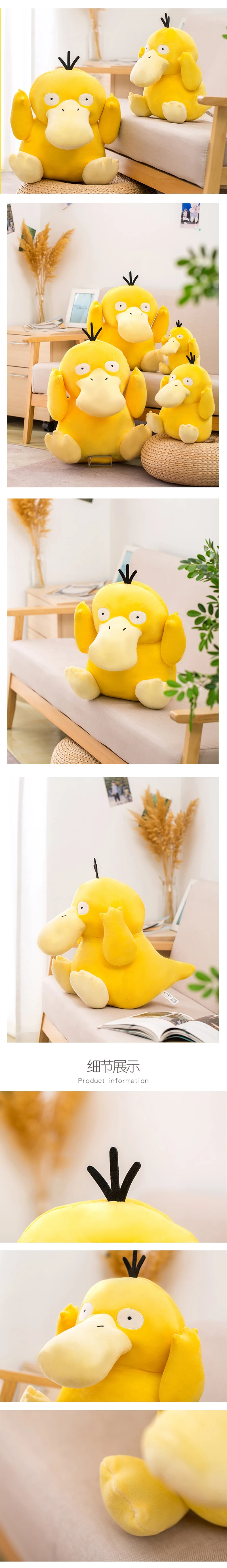 pato pikachu boneca recheada anime travesseiro presente