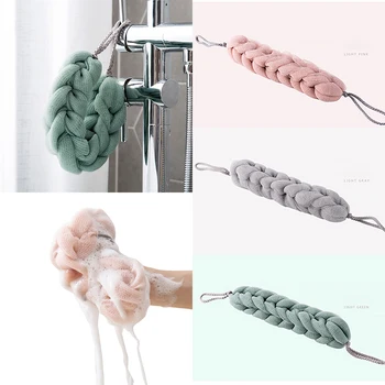 

1Pc Fashion Bath Ball&Wash Back Bath Strip Bath Flower Towel Scrubber Body Cleaning Mesh Shower Wash Sponge Bathroom Supplies