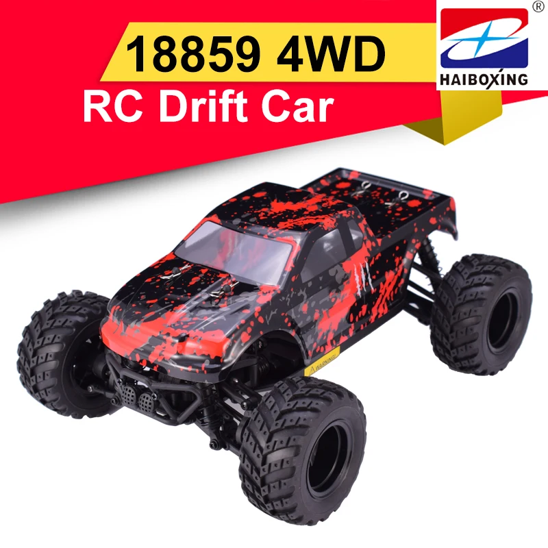 

HBX 18859 RC Car 4WD 2.4G 1:18 Scale 30km/h High Speed RC Drift Remote Control Car Electric Powered Off-road Truck Model RED