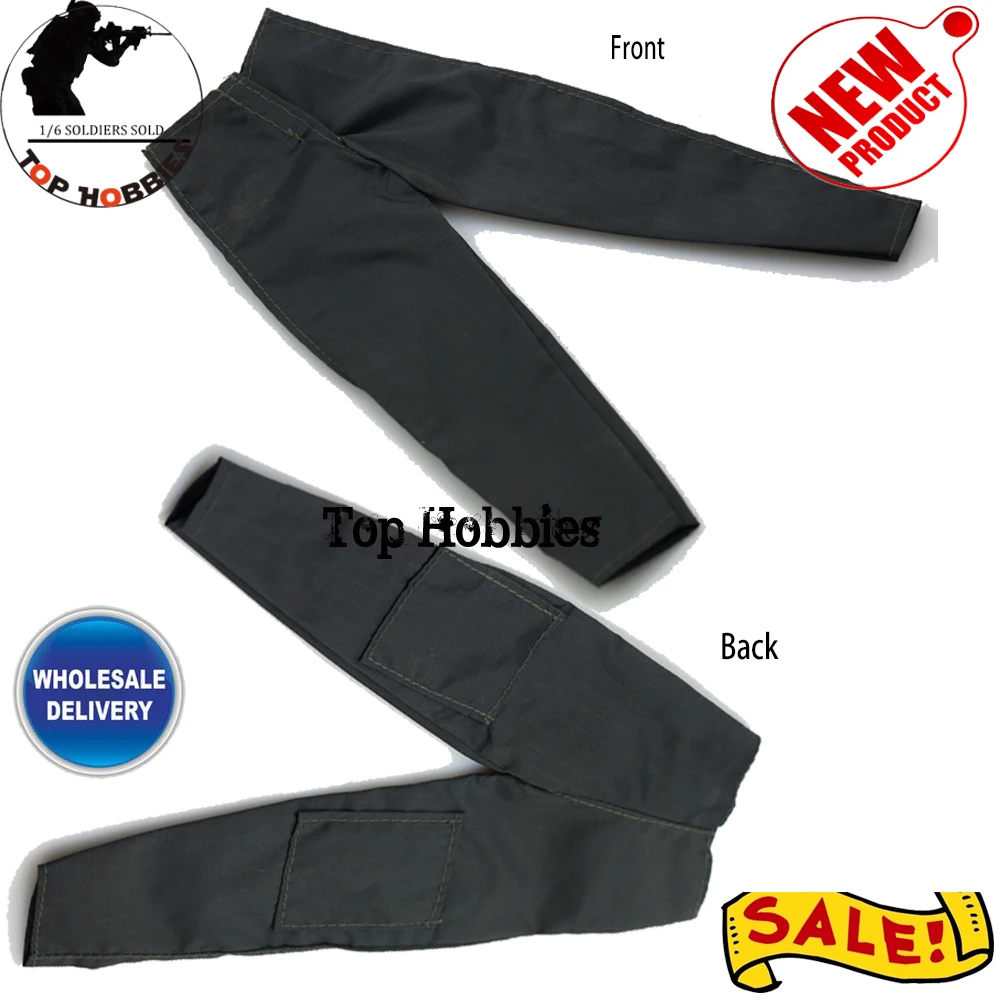 

1/6 Scale Rain Cloth Uniforms Thin Striped Outfits Accessories Black Grid Pants Trousers For 12inch Male Action Figures Body
