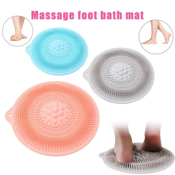 

1 Pcs Silicone Foot Scrubber Massager Pad Shower Foot Brush Deep Exfoliate SPA can CSV