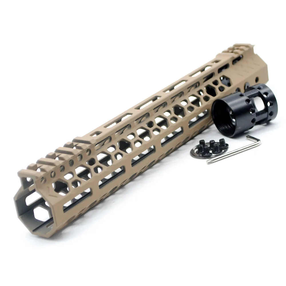 Aplus 12 дюймов M-lok Handguard Rail плавающий Пикатинни крепление системы подходит. 223/5. 56/AR-15_Black/красный/загар цвета Сверхлегкий