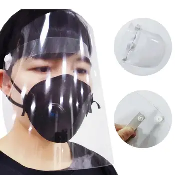 

5PCS Full Face Shield Respirator Transparent Protect Full Face Covering Protective Shield Splash-proof Face Cover Mask
