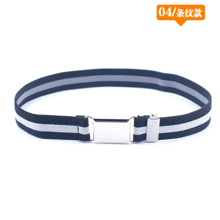 Waist Belt Детские эластичные штаны в полоску с регулируемым поясом и цветочным принтом для мальчиков и девочек - Цвет: Waist Belt
