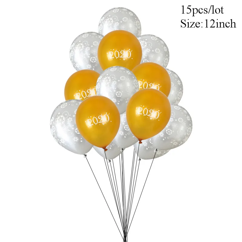 Счастливый год подставка для воздушных шаров номер латексные конфетти Baloons Merry Christmas Navidad новогодние вечерние украшения - Цвет: 15pcs balloons b