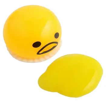 

Lazy Eggs Gudetama Vomiting Egg Yolk Pinched Squeeze Toy Pressure Reduction Halloween Toys Cool Stuff Fun Practical Jokes Toys