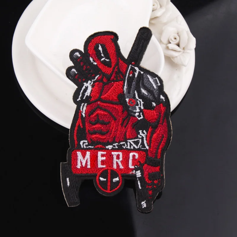 DIY заплатка Dead Pool, железная нашивка на одежду, вышитые нашивки для одежды, нашивка, пошив одежды, аксессуары для одежды
