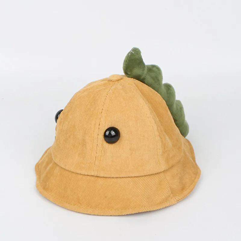 Вельвет милый динозавр Панама для рыбака шляпа уличная дорожная шляпа солнцезащитная Кепка Детские шапки для мальчиков и девочек 01