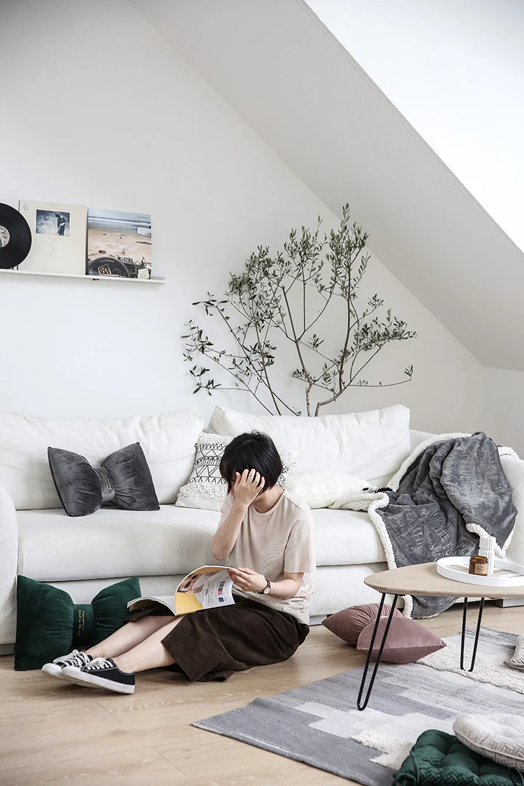 Bow Pillow Velvet Back Neck Rest Support Cute Knot Padding Soft