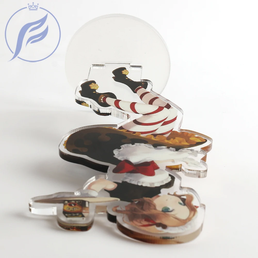 

FANGQINGMAO Customized Printed Acrylic Keychain Stand with Your Design